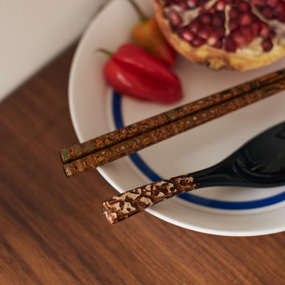 Lacquered Chopsticks &amp; Chopsticks Rest