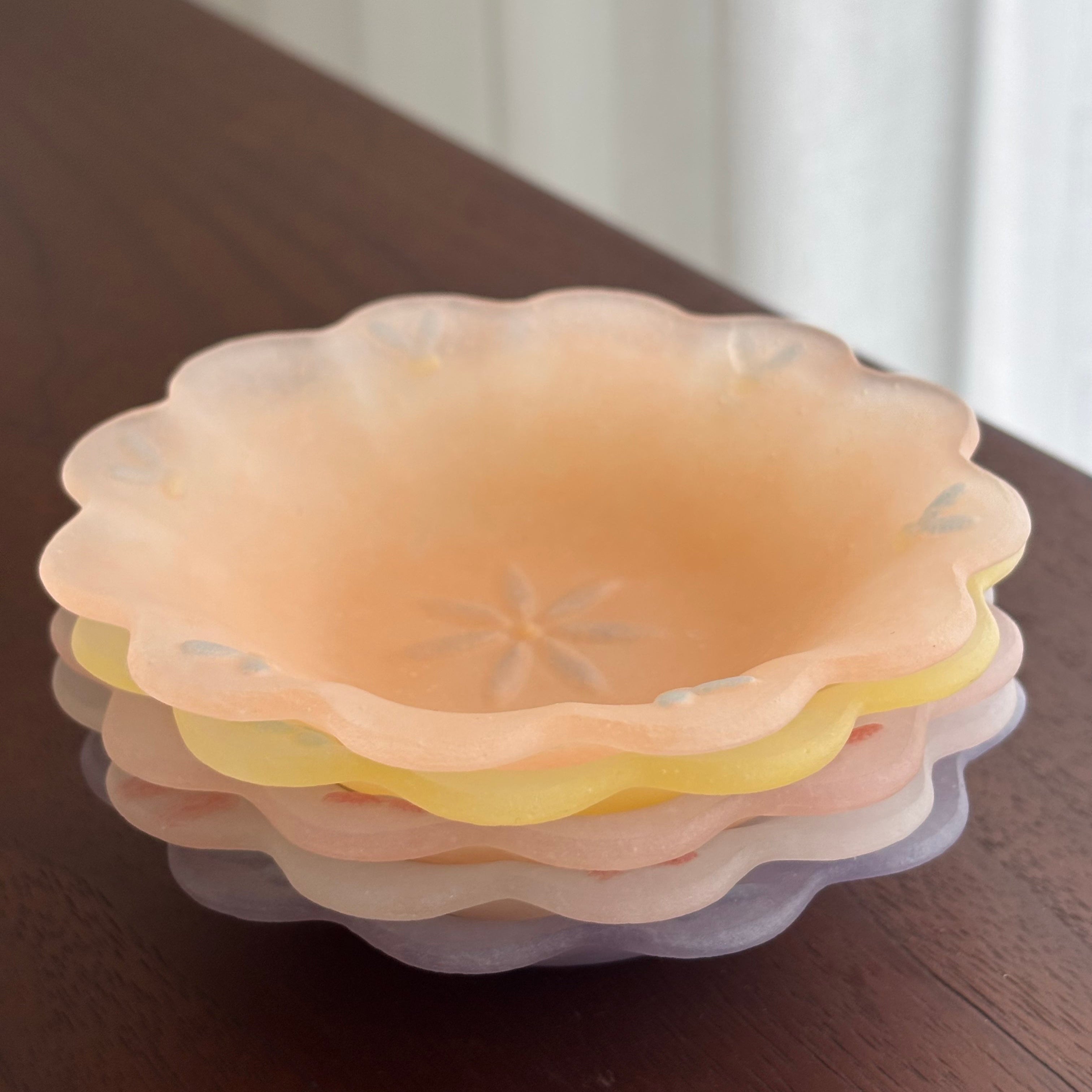 Powder-Fired Flower Glass Bowl