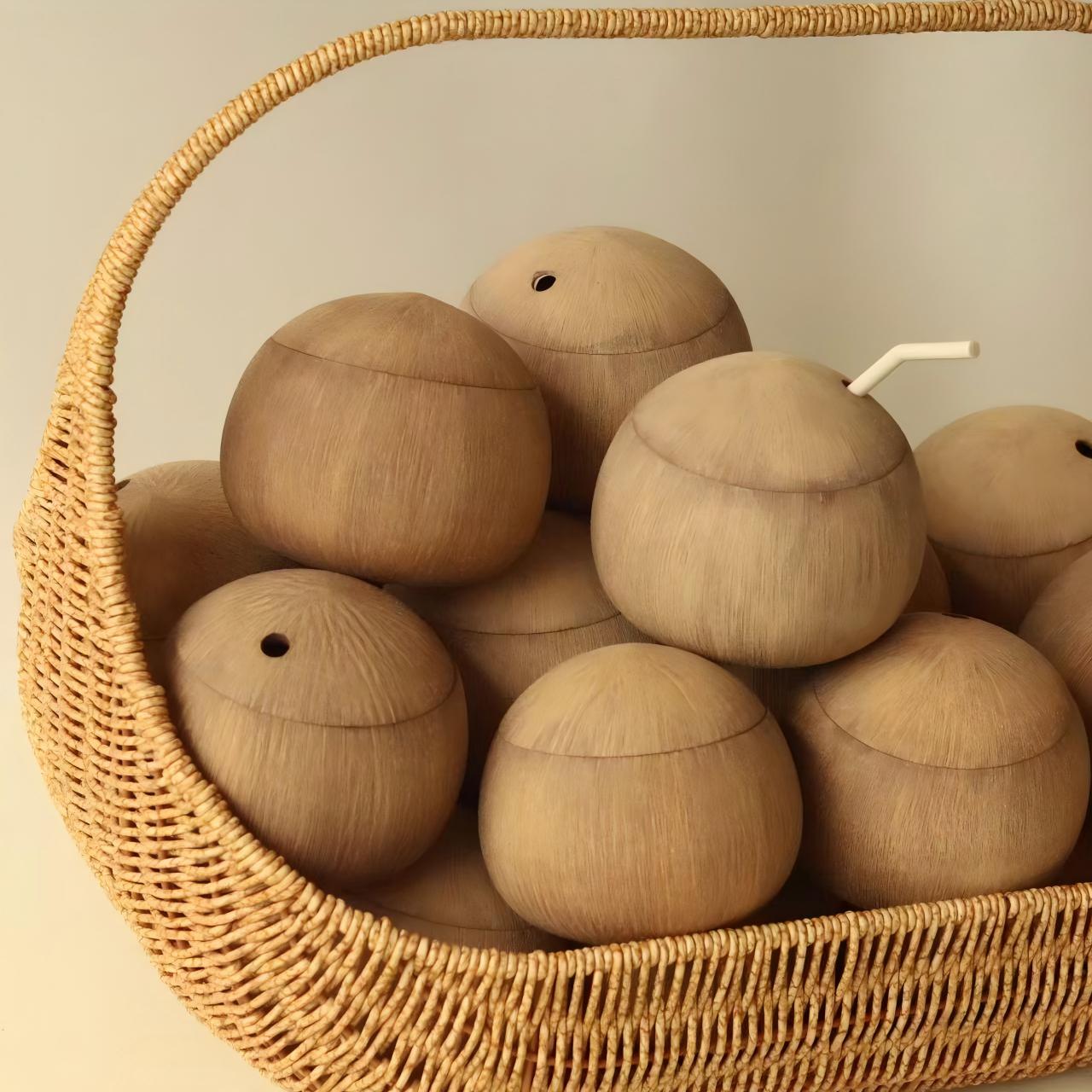 Whole Coconut Straw Cup