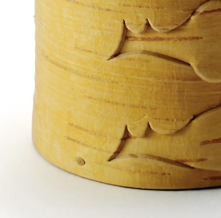 Handmade Birch Bark Storage Container (Round)